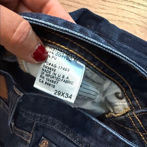 AG ADRIANO GOLDSCHMIED THE MATCHBOX SLIM STRAIGHT JEANS SIZE 39x34 - Picture 7 of 8